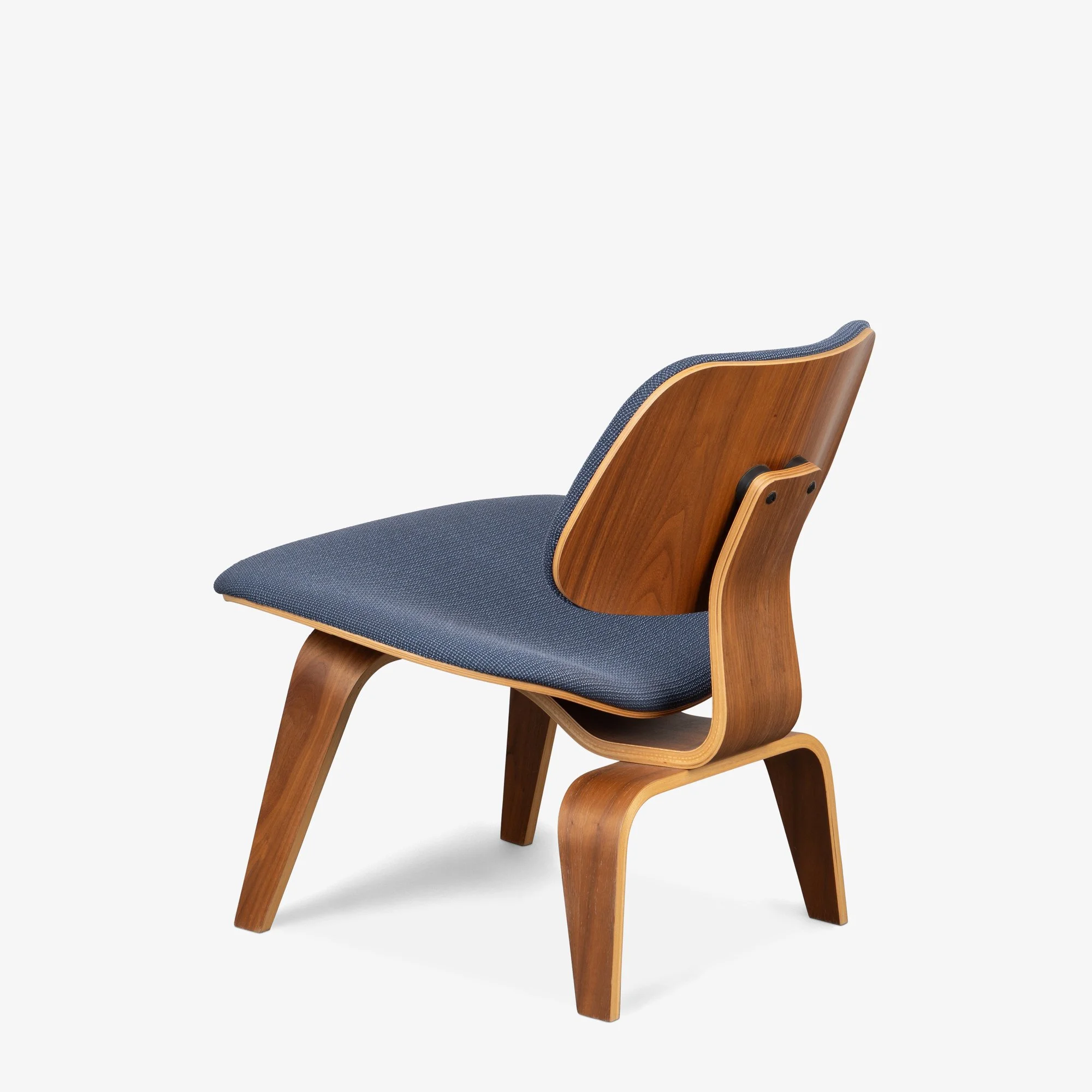 Eames LCW Upholstered Plywood Lounge Chairs by Herman Miller in